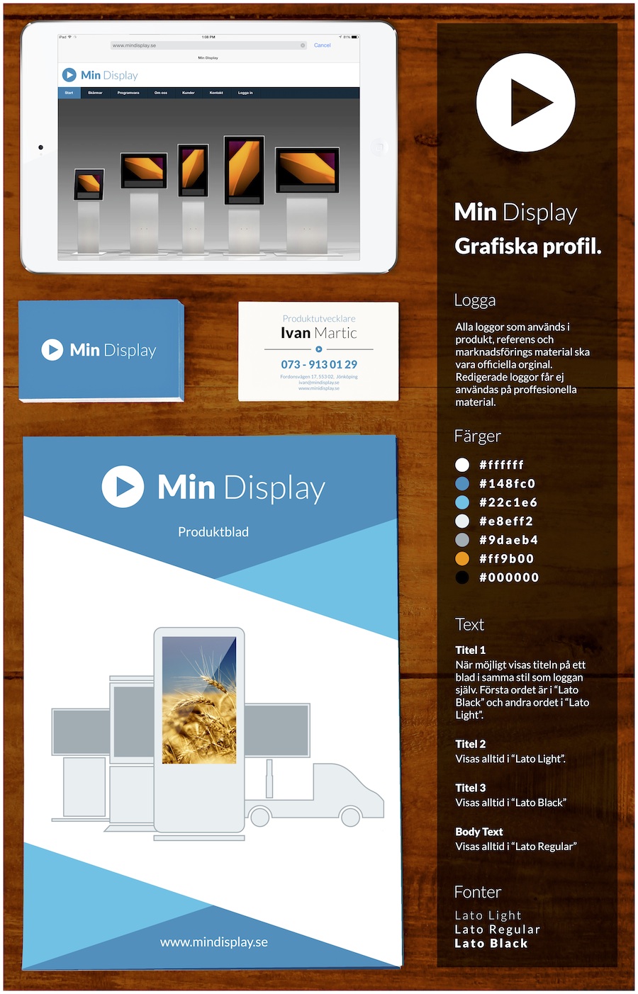 Min Display Graphic Profile Branding Design