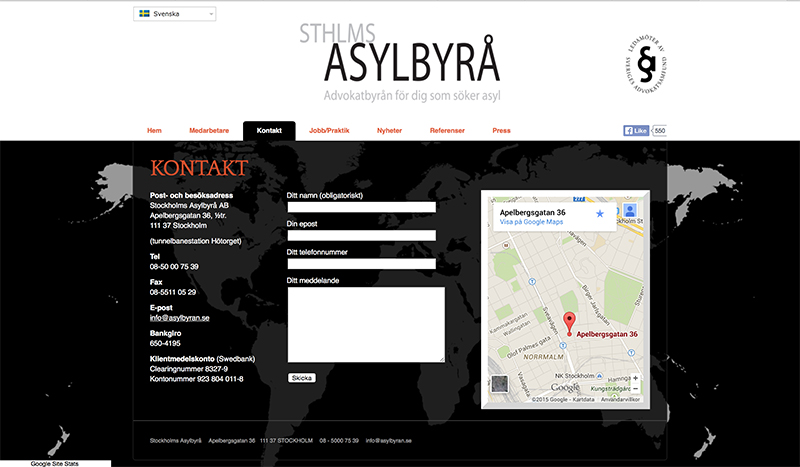 Stockholms Aylbyrå Contact Page